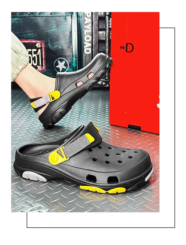 Classic Summer Men’s Sandals | White Comfortable Women’s Clogs | Beach Shoes | Sandals Slip-on Outdoor Sneakers image 24