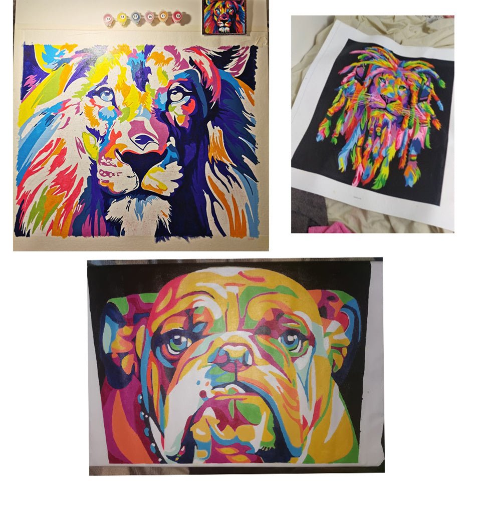 Oil Painting By Numbers Canvas Pictures Set Animals 50x40cm image 8