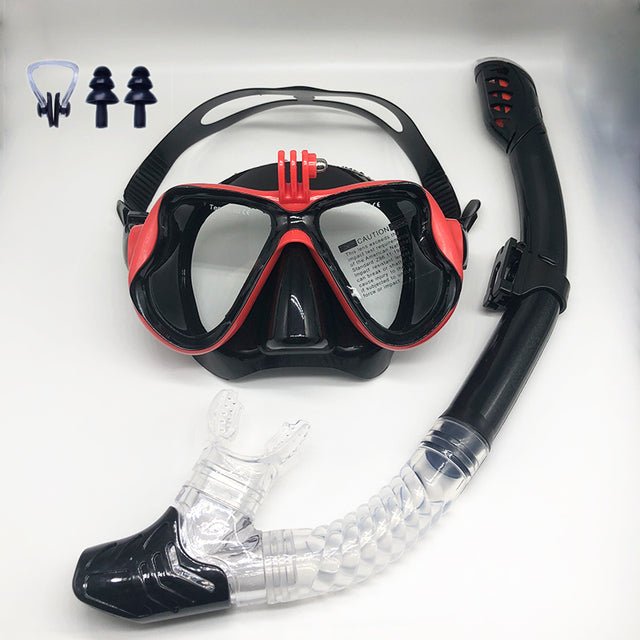 Diving Snorkeling Anti-fog swimming Goggles Camera Tube Mask Set image 25