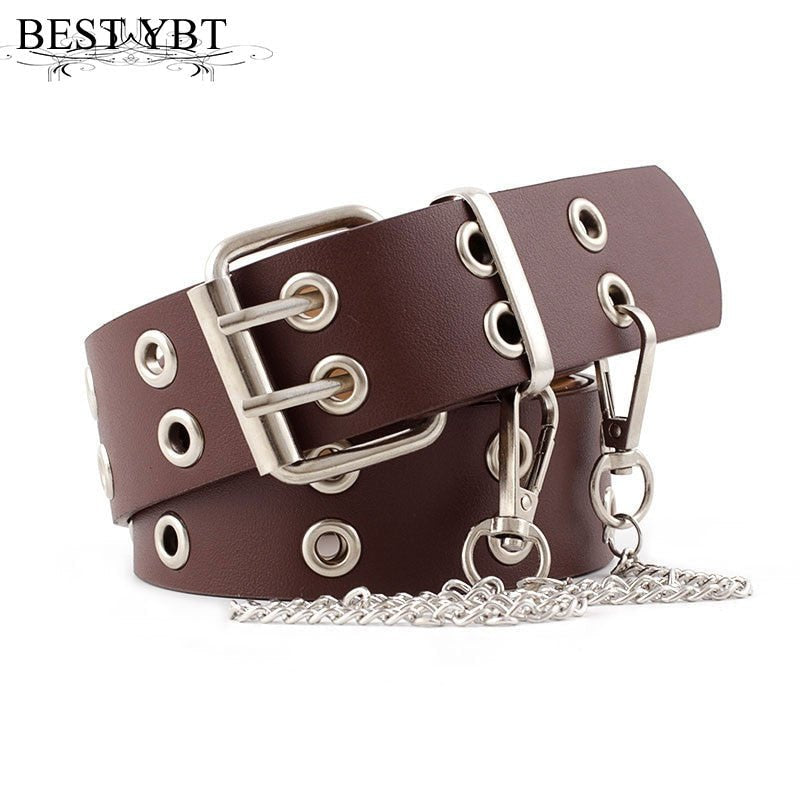 YBT Women Leather Pin Buckle Belt image 19