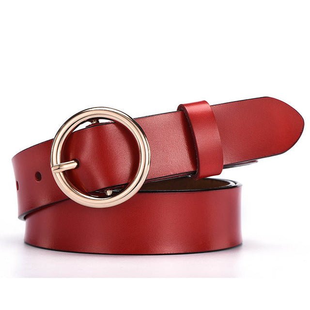 NO.ONEPAUL Female Gold Buckle Jeans Belts | New Circle Pin Buckles Belt image 16