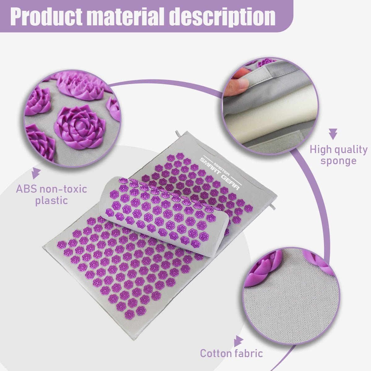 Acupressure Massage Yoga Mat Set with Free Carrying Bag image 14