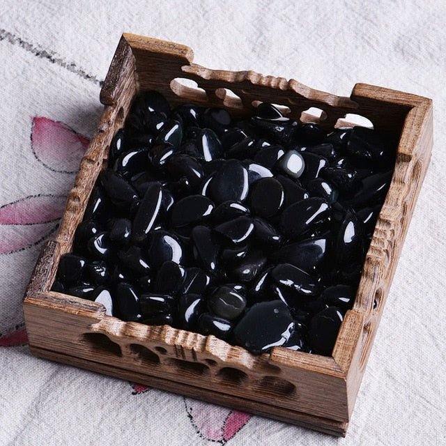 50g Natural Quartz Stones | Crystal mini rock mineral Specimen | Aquarium Stone Home decoration Craft - Obsidian image