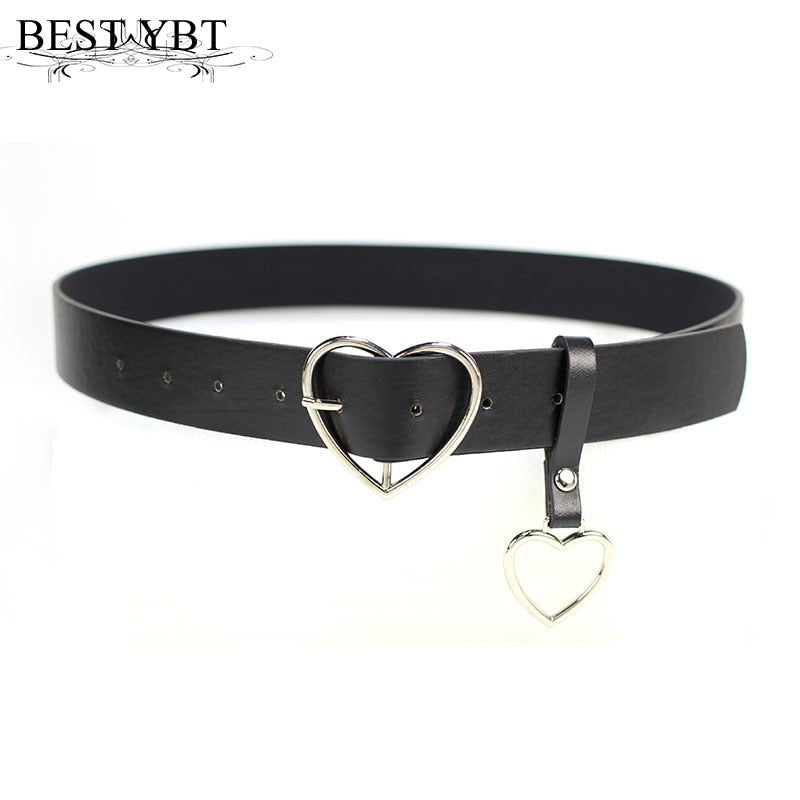 Best YBT Women Belt | PU Leather Metal Heart Pin Buckle Belt | Waistband Women Belt image 5