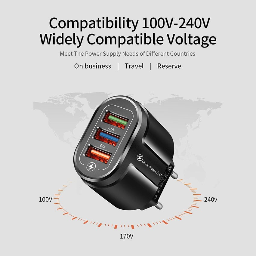 USB Fast Quick Universal Wall Mobile Phone Tablet Charger for iPhone 11 Samsung Huawei image 1