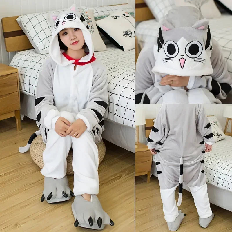 Unisex Animal Onesies for Adults | Unicorn, Lion, Panda, Cat Kigurumi Pajamas & Winter Sleepwear image 28