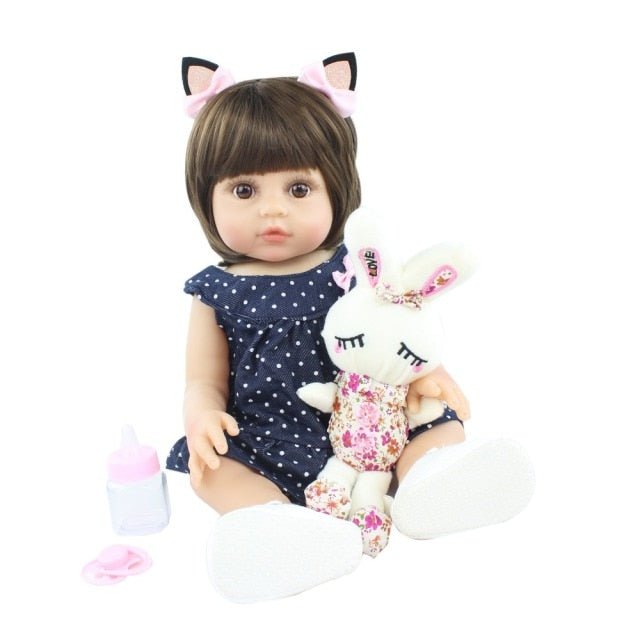 48CM Full Silicone Reborn Lifelike Super Toddler Baby Kid Toy Doll image 10