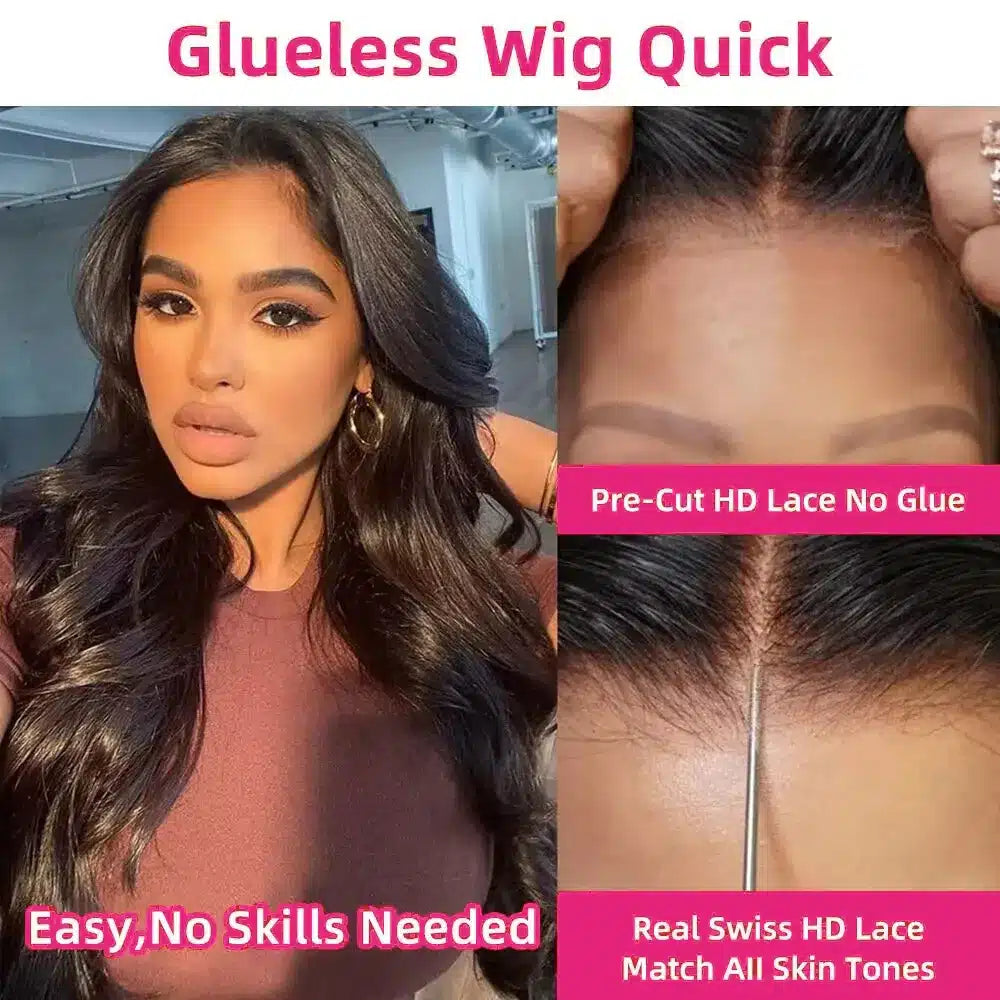 Wear & Go Glueless Brazilian Body Wave 13x6 HD Lace Wig ‚Äì Pre-Plucked, Ready-to-Wear Human Hair for Effortless Style image 1