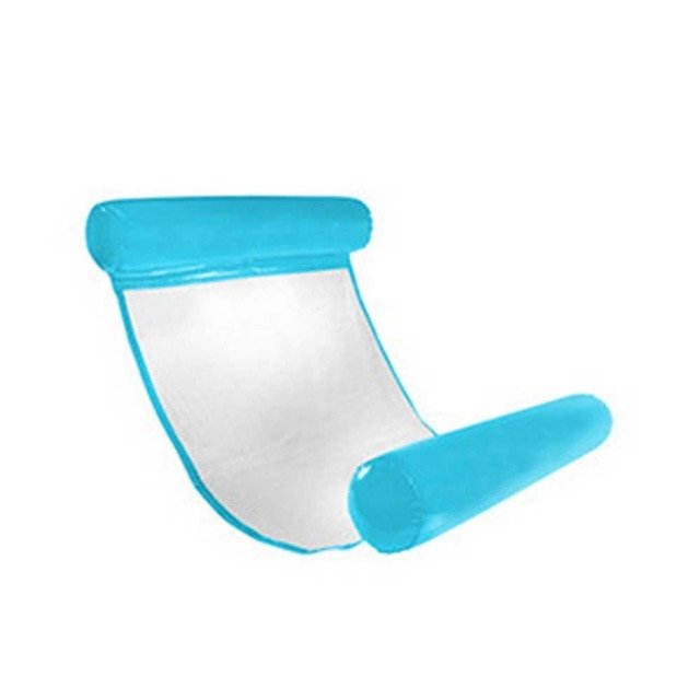 Water Hammock Inflatable Floating Swimming Recliner Mattress - Blue image