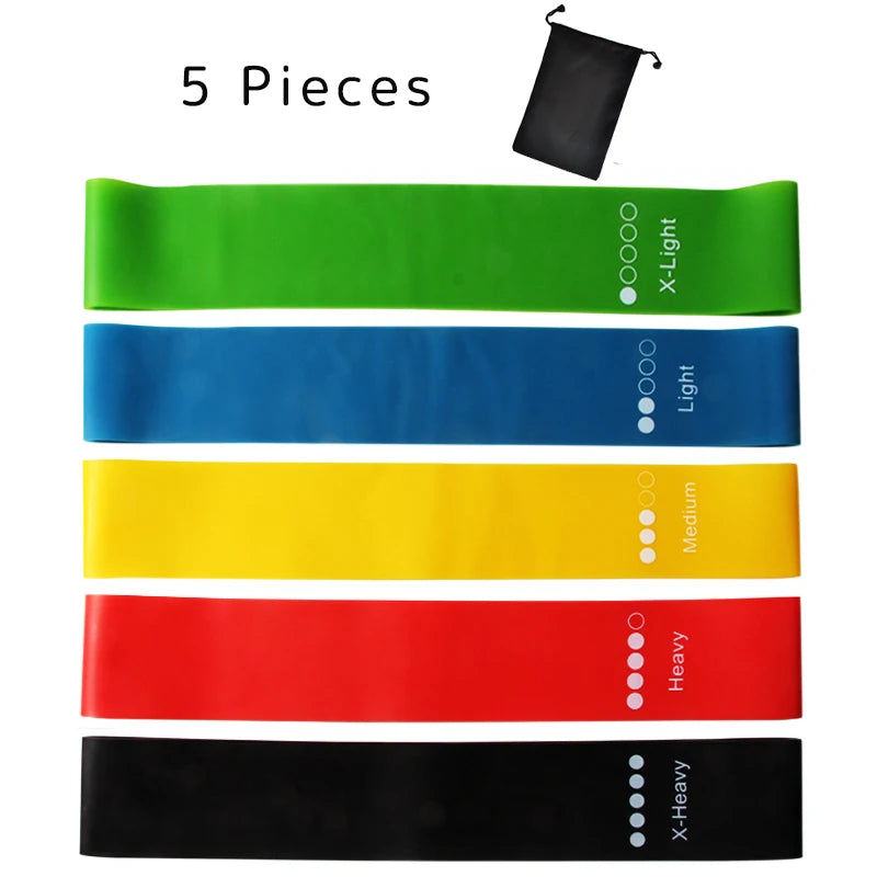 Yoga and Exercise Resistance Bands Set ‚Äì 5 Durable Bands for Strength, Flexibility, and Fitness Training image 3