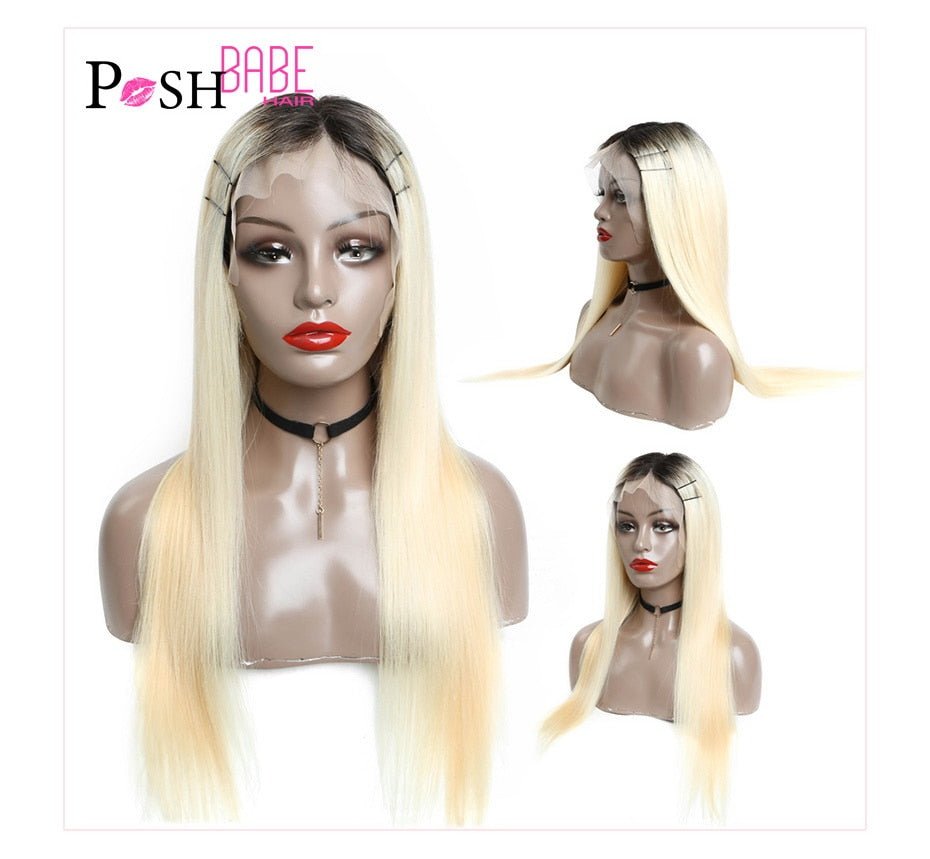 Honey Blonde Color Remy Brazilian Straight Lace Front Human Hair image 18