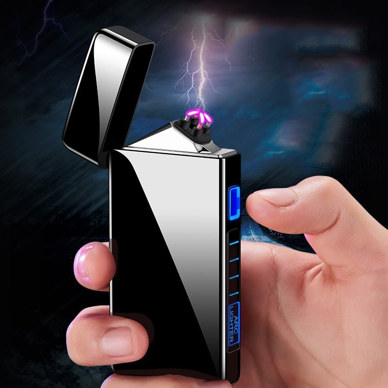 New Double Plasma Windproof Electric Arc Cigarette Lighter image 3