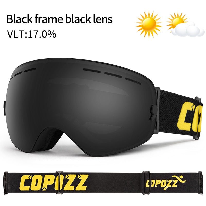 COPOZZ Anti Fog Snowboard Ski Goggles Mask image
