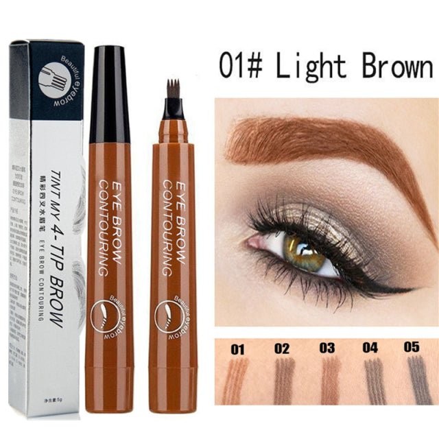 5-Color Four-Pronged Eyebrow Pencil Eyebrow Brush Split Liquid Waterproof Long-Lasting Eyebrows Enhancer Pencil Eyebrow Shadow image 42