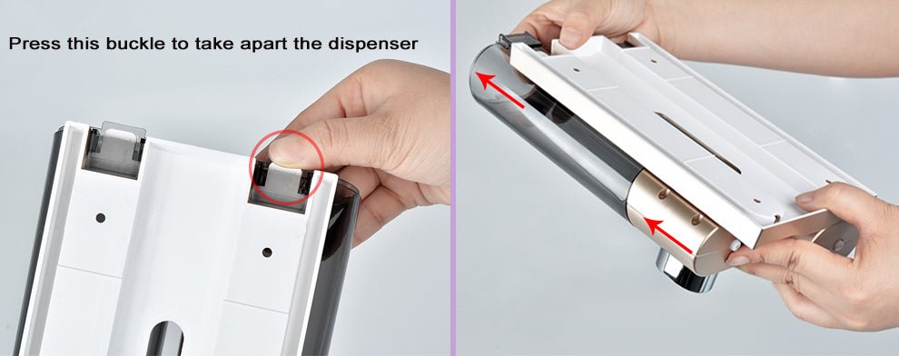 Liquid Soap Dispenser Wall Mount 300ml Bathroom Accessories Plastic Detergent Shampoo Dispensers Double Hand Kitchen Soap Bottle image 2