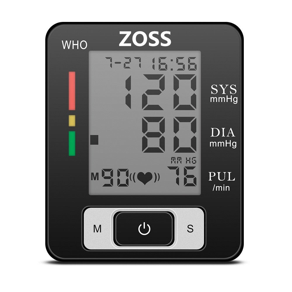 ZOSS Voice Wrist Cuff Sphygmomanometer| Portable Blood Pressure Meter and Heart Rate Pulse Monitor image 0