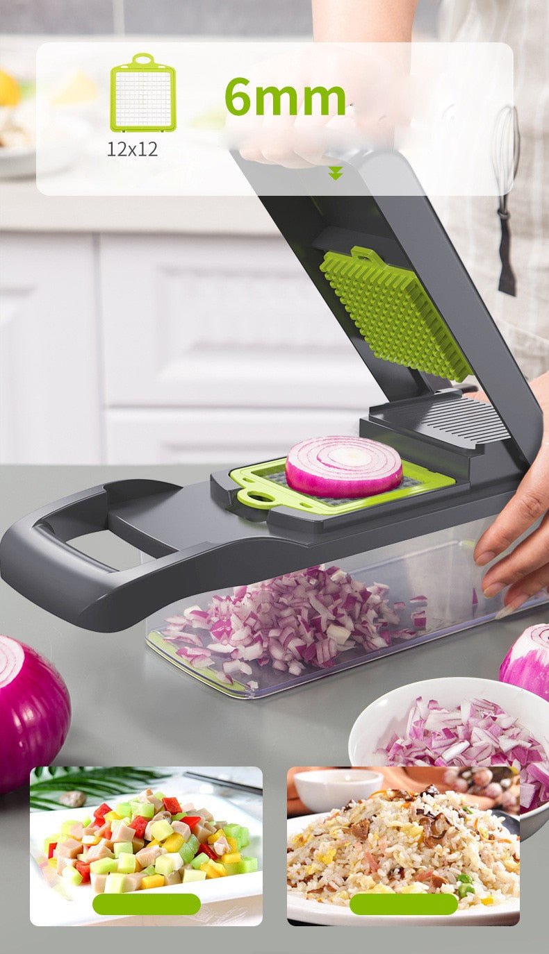 Mandoline Multifunctional Vegetable Fruit Slicer and Grater Kitchen Tool with Drain Basket image 27