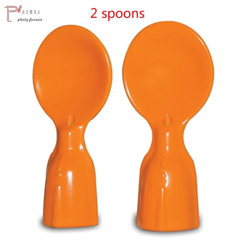 Baby Food Squeeze Station Set | Easy Fruit Puree Maker & Storage Organizer for Kids - A couple of spoons image