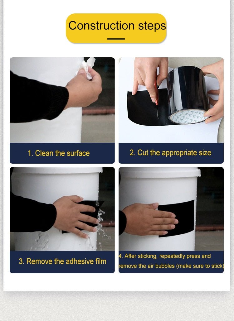 1.52m Adhesive Super Strong Fiber Waterproof Stop Leaks Repair Tape Seal image 12