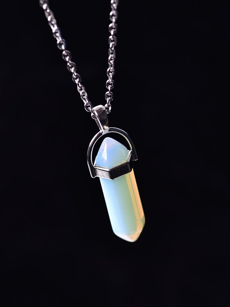 1PC Natural Amethyst Rose Quartz Crystal Point Pendant image 4