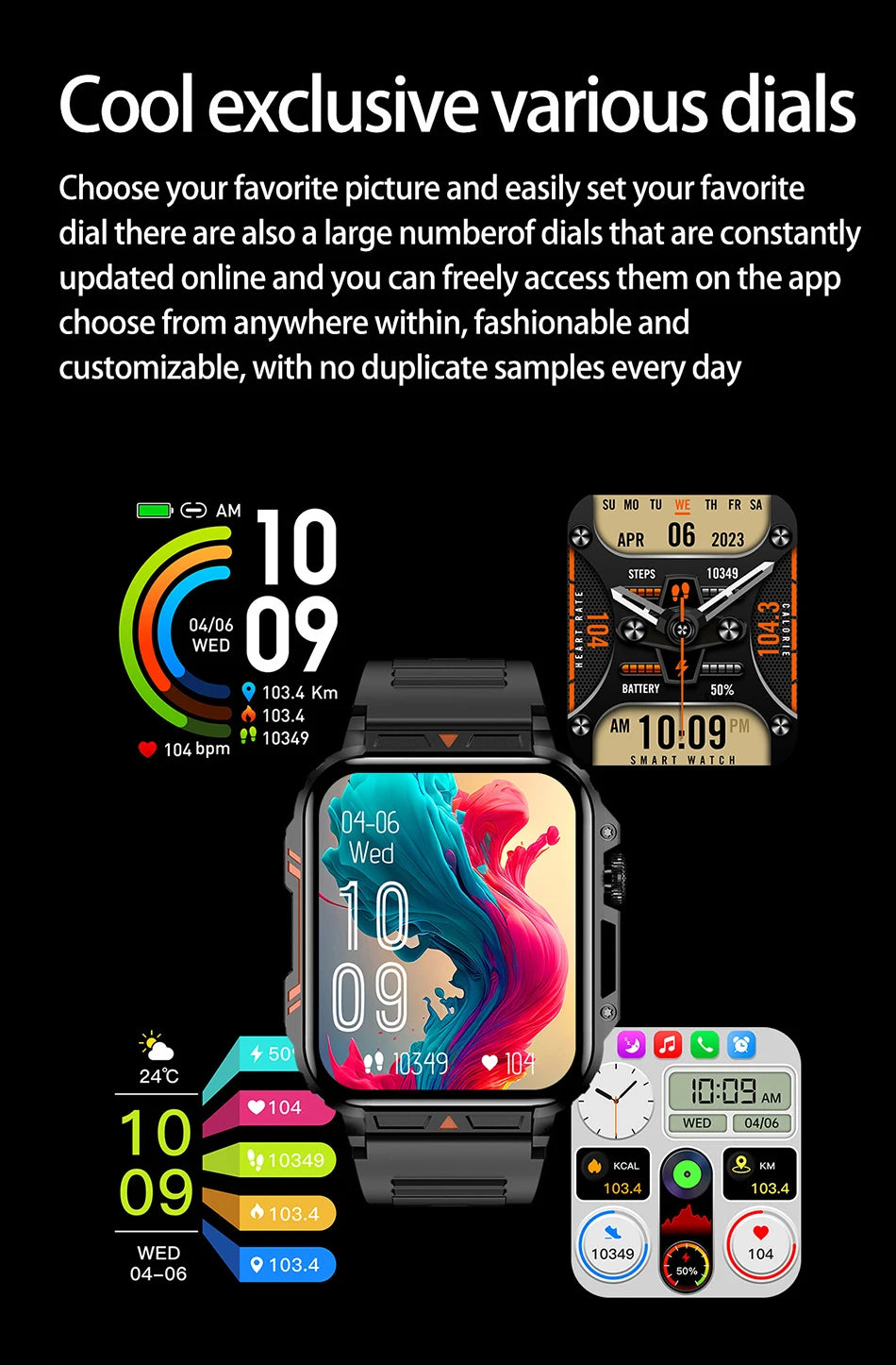 LIGE 1.95” Smartwatch | IP68 Waterproof Health & Fitness Monitor for Men and Women image 23