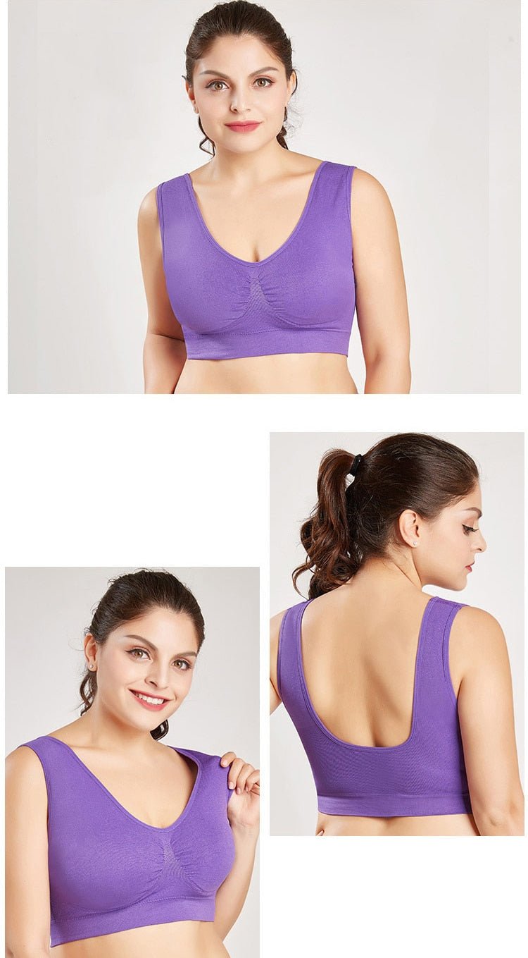 Jerrinut Seamless Breathable Wireless Push Up Bra Underwear With Pads image 12