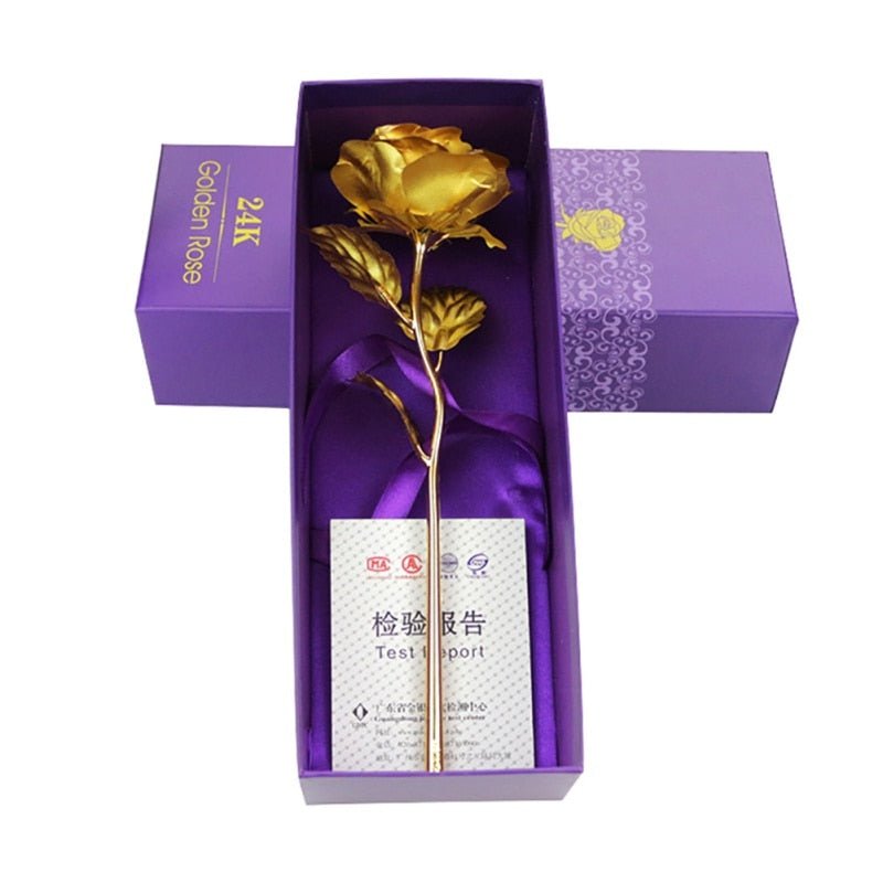 24K Foil Plated Golden Rose image 4