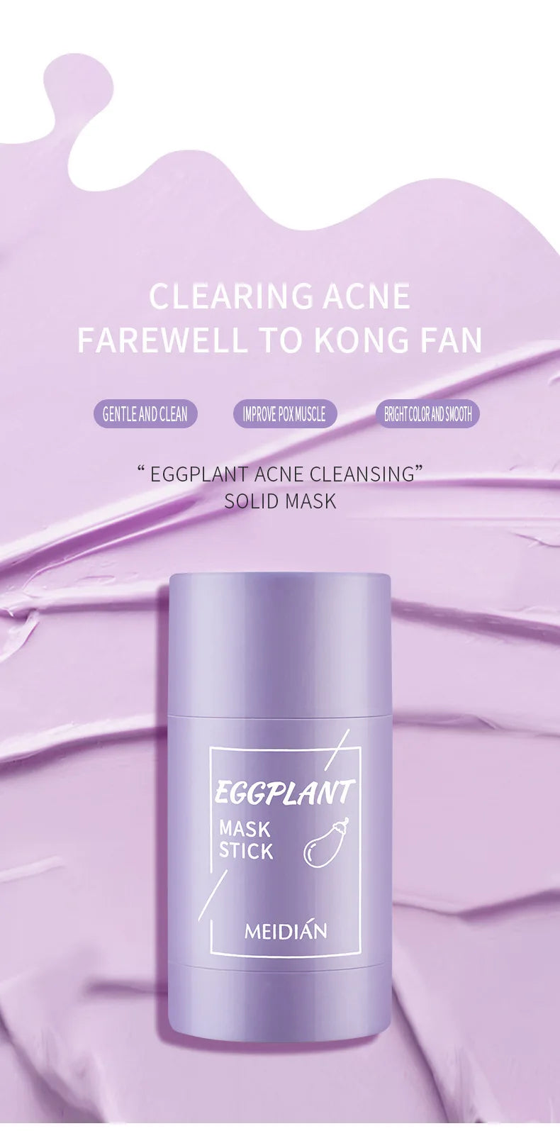 40g Cleansing Green Tea Bar Mask | Cleansing Mud Bar Mask Oil Control | Anti Acne Eggplant Skin Care Whitening Shrinkage Pore image 15