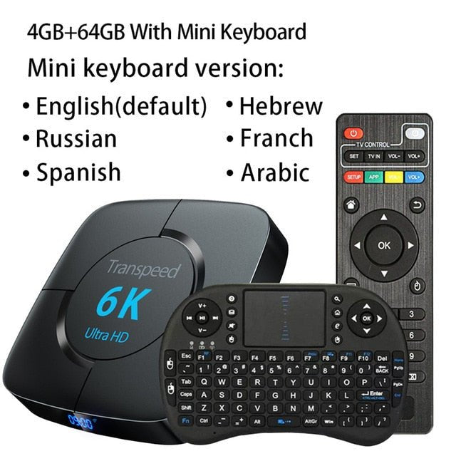 Android 4G 64G TV BOX 6K Youtube Google Assistant image