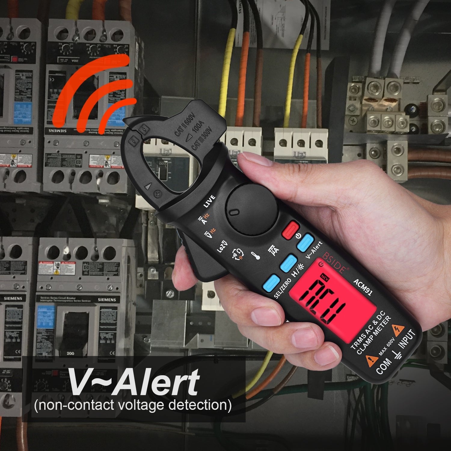 High-Precision Digital Clamp Meter – T-RMS Multimeter for DC/AC, Voltage, Temp, and More image 1