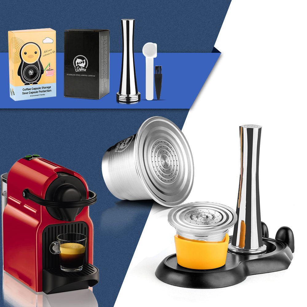 iCafilas Nespresso Reusable Refillable Capsule Pods Compatible With Nespresso Inissia capsula image 0