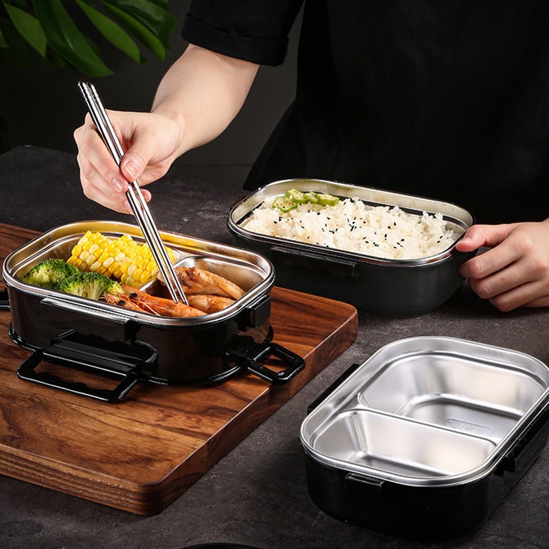Lunch Box For Men Stainless Steel Bento Box Japanese Style Office Worker Portable Lunchbox Student Style Microwave Tableware image 14