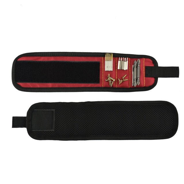 Magnetic Wristband Portable Tool Bag - red image