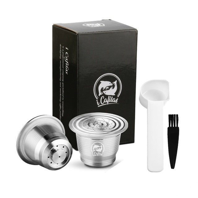 iCafilas Nespresso Reusable Refillable Capsule Pods Compatible With Nespresso Inissia capsula image 26