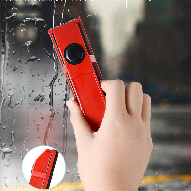 Handheld Portable Double Sided Magnetic Window and Glass Cleaning Brush image 1
