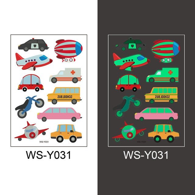 Luminous Temporary Fake Tattoos Glow Paste Mermaid Tattoo Stickers for Children Body Art - NO.11 image