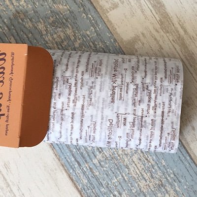 50Pcs/Lot Wax Paper Food Grade Grease Paper Food Wrappers |Wrapping Paper For Bread Sandwich Burger Fries | Oilpaper Baking Tools - BrownLetter with Box image