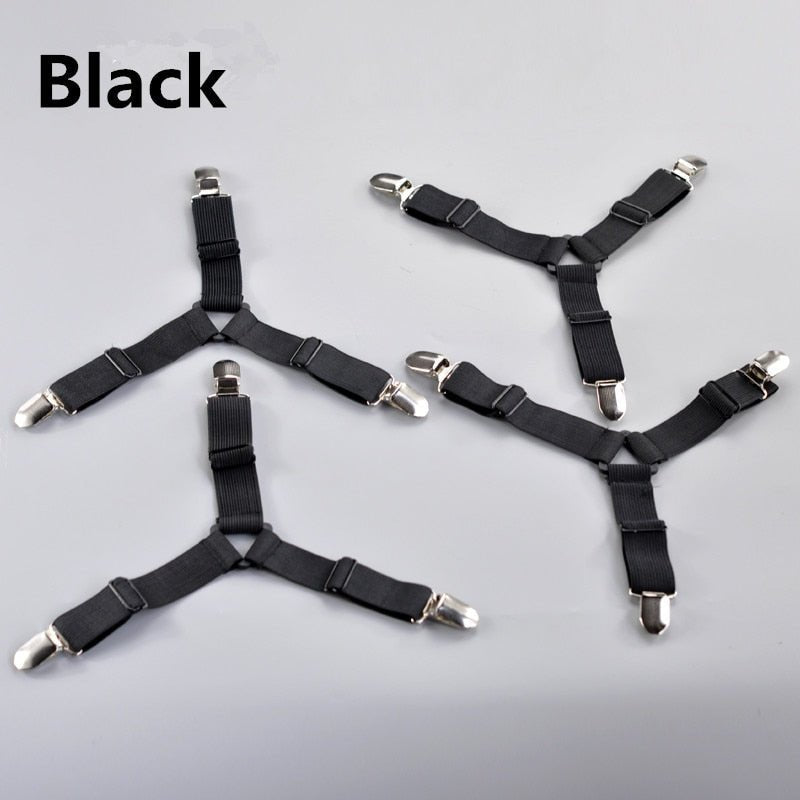 4Pcs/Set Bedsheet Clip and Fastener | Elastic Non-slip Clip and Blanket Gripper image 2