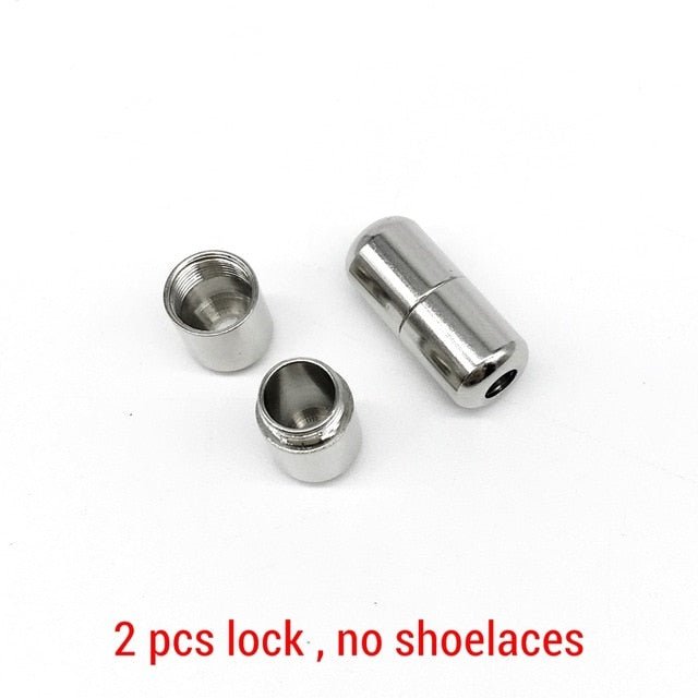 Elastic No Tie Semicircle Metal Lock Shoe Laces For Kids and Adult Sneakers and All Shoes - only 1 pair locksss image
