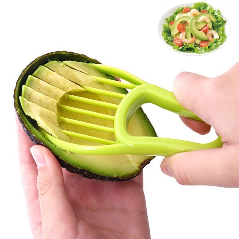 3 In 1 Avocado Slicer Shea Corer Butter Fruit Peeler Cutter Pulp Separator Plastic Knife Kitchen Vegetable Tools Kitchen Gadgets image 4
