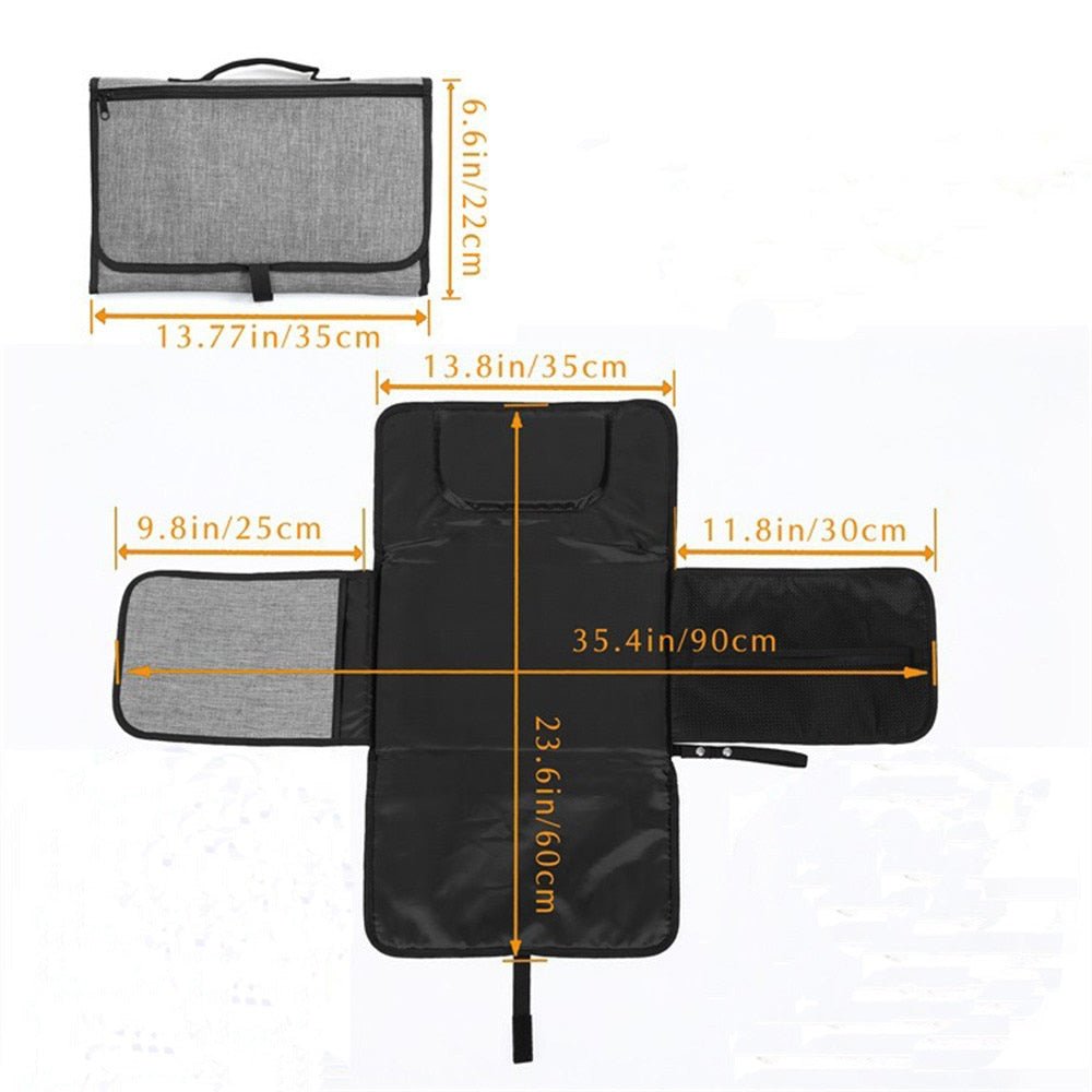 Waterproof Multifunction Portable Travel Baby Folding Diaper Bag - 3 in 1 image 42