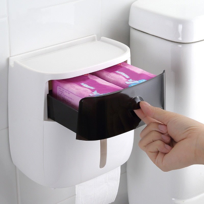 Waterproof Wall Mountable Toilet Tissue Paper Holder image 9